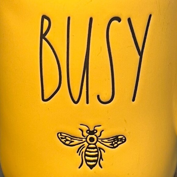 Rae Dunn BUSY BEE 🐝 Artisan Collection by Magenta Yellow Mug w/ Bumblebee  🐝 - Picture 2 of 12